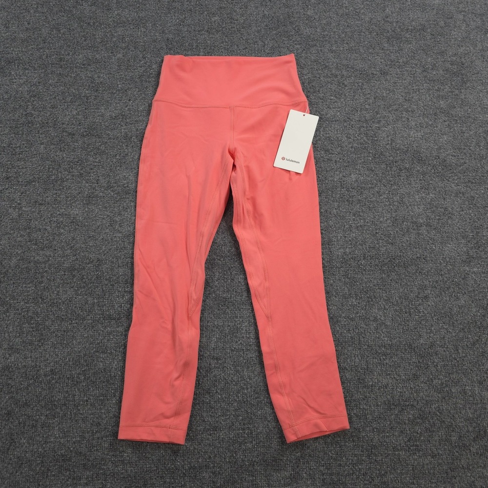 Lululemon Pants Womens 6 Pink Align HR Crop 23" Nulu Yoga Leggings Gym Run NEW